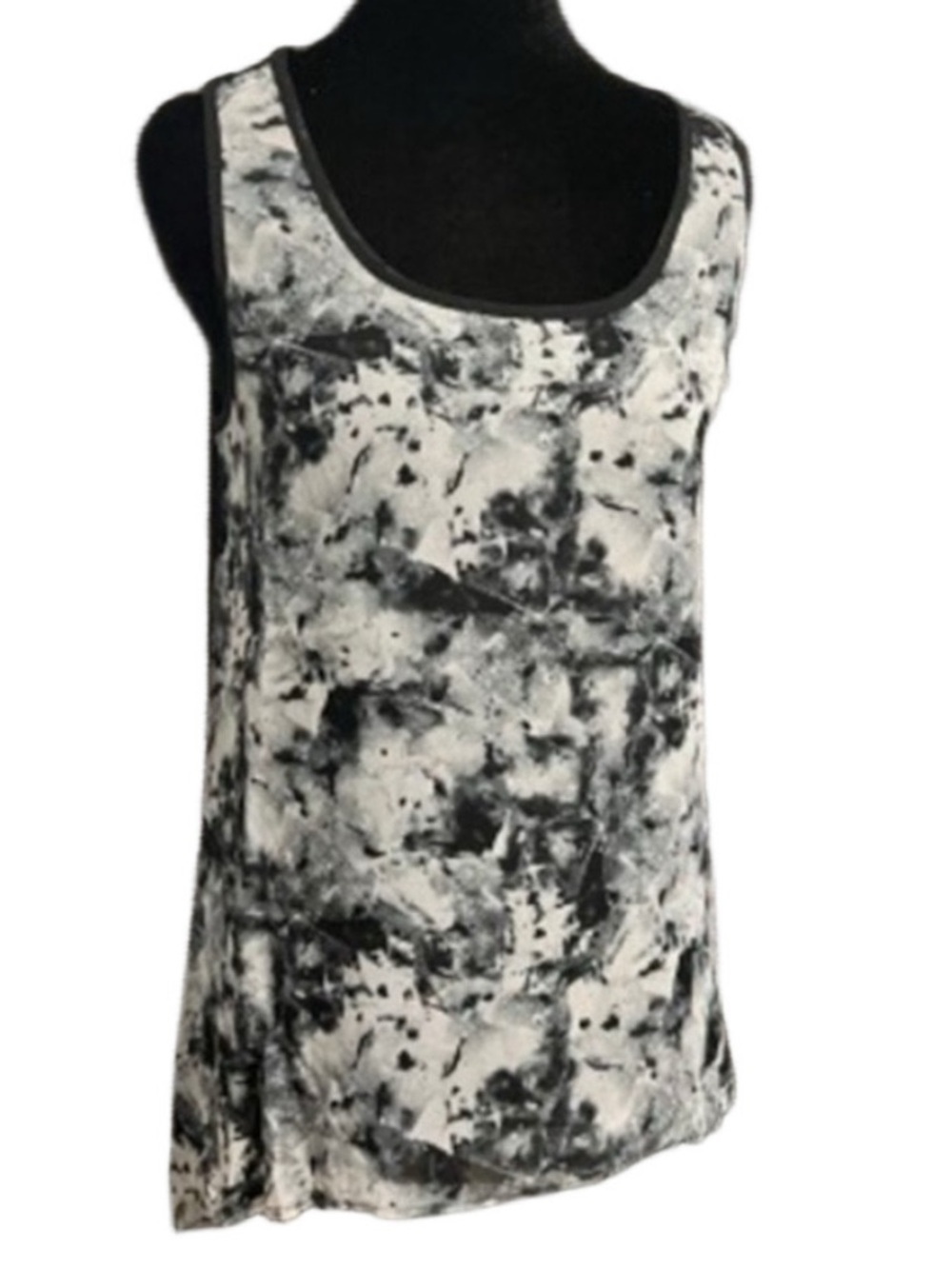 Vivienne Tam Black & White Printed Tank Top S